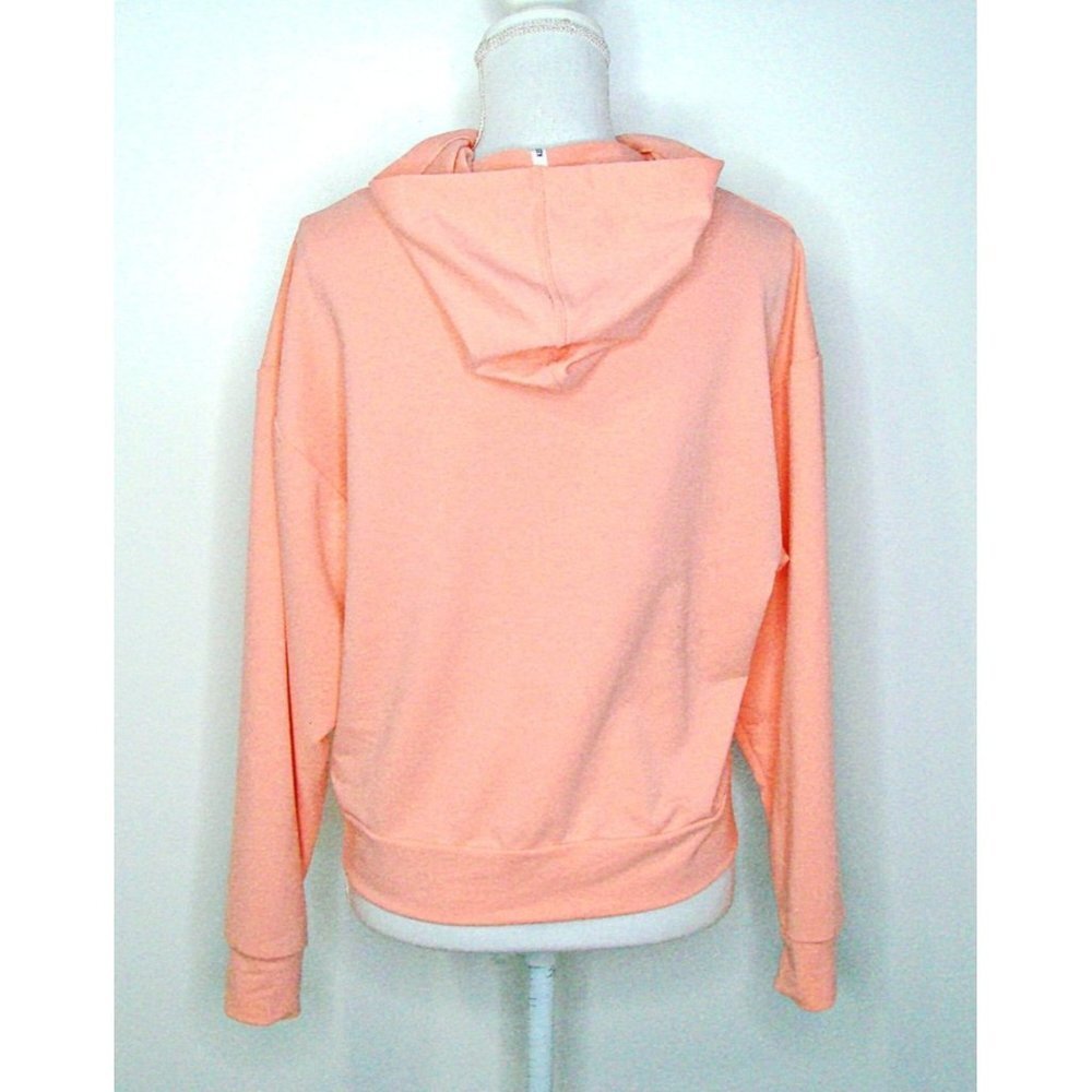 Puma Cropped Hoodie Sweatshirt Style# 846115-26 Peachy Pink Women Size Small - Picture 3 of 12